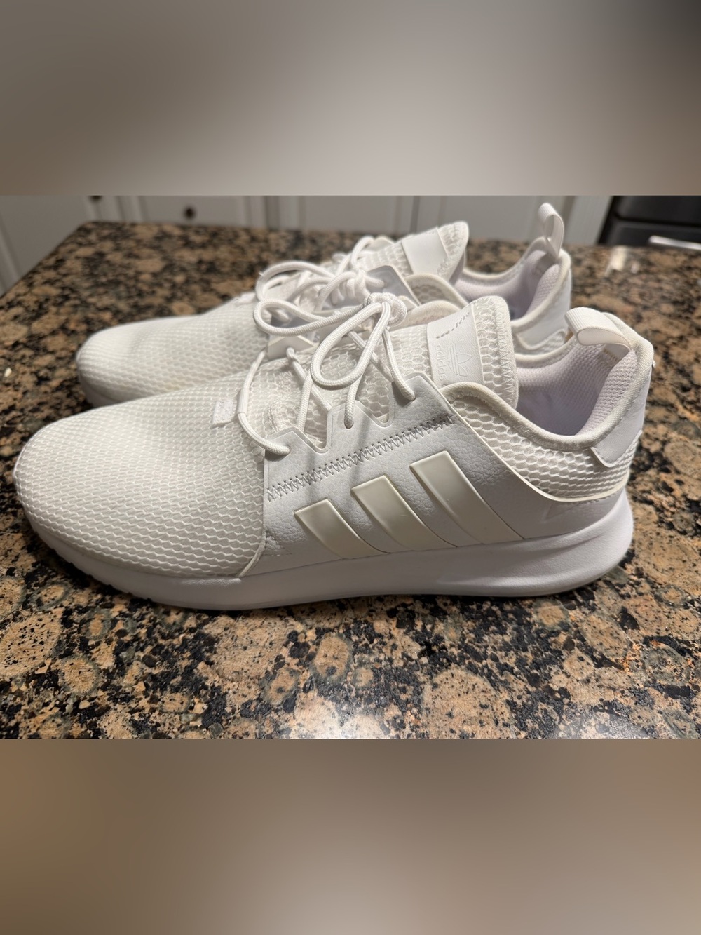 Adidas Men’s All-White Lightweight Athletic Sneakers